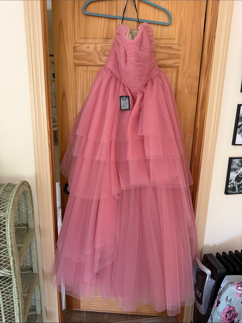 Zac Posen x Wicked Strapless Pink Layered Tulle Gown - Picture 2 of 3